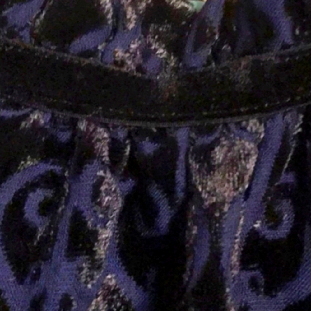🐦 Beautiful Max Studio Flocked Velvet Scrolled Damask Camisole Tank Blouse - XL - Picture 8 of 16